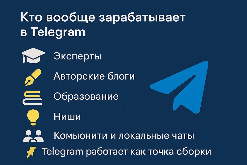 кто зарабатывает в telegram